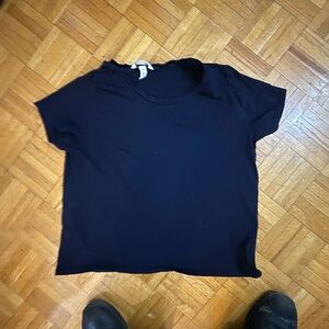 scope neck h&m navy cap sleeve tshirt * accepting offers